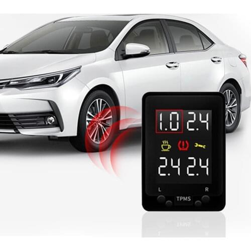 For Toyota Auris 2012 Sienna 2014 Highlander Corolla 2012 LCD Display OBD TPMS Tire Pressure Monitor Car Tire Safe Alarm System
