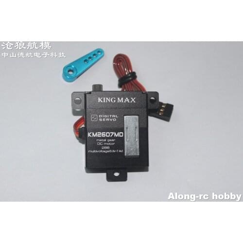 FREE SHIPPING Kingmax KM2607MD 26g digital SERVO CNC aluminium hulls metal gear and structure wing servo For RC Hobby plane