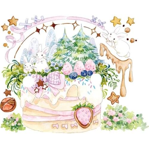 Happy Dessert House PET Washi Tapes Bullet Journal Masking Tape Adhesive Tape DIY Scrapbooking Decorative Washi Stickers