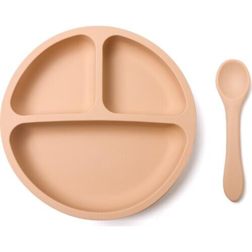 Children Kids Baby Silicon Dinnerware Plate Set