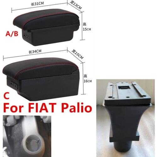 For FIAT Palio Sporting armrest box central Store content box storage interior car-styling decoration accessories parts