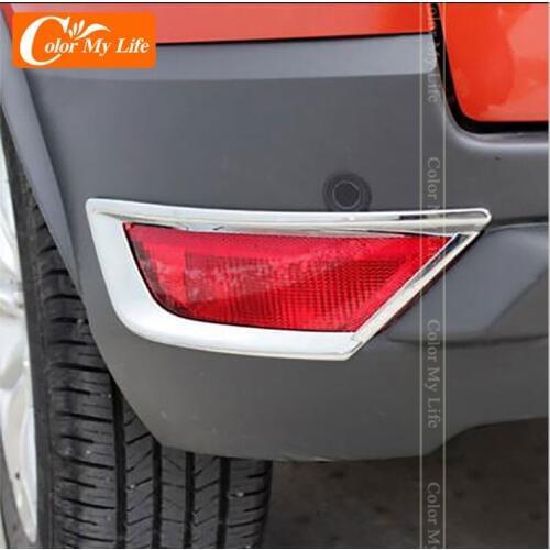 For Ford Ecosport 2013 - 2017 Car Body Detector ABS Chrome Trim Back Tail Rear Fog Light Cover Lamp Frame Stick Part 2pcs