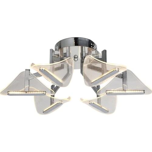 European luxury chrome plated color acrylic iron art restaurant porch aluminum ceiling lamp led lights for room