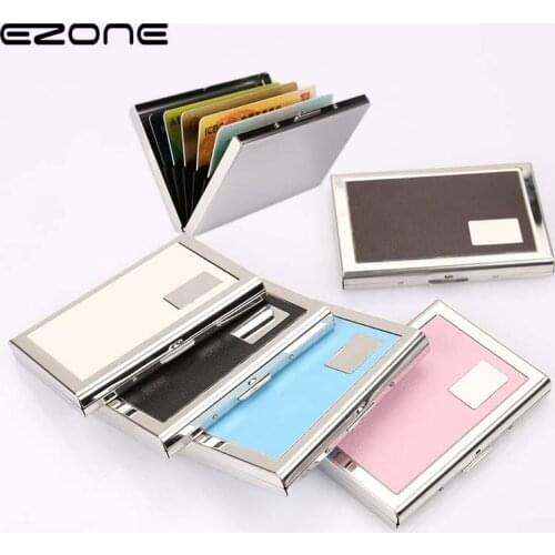 EZONE 1PC Business Card Holder Stainless Steel Metal High Quality Card Bag Fashion Credit Holder Antimagnetic Organ Card Case