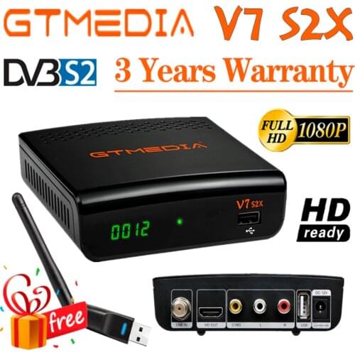 Gt media V7 S2X DVB-S2 1080P Satelliet supports H.265 Gt Media V7s Hd Met Usb Wifi Gt media