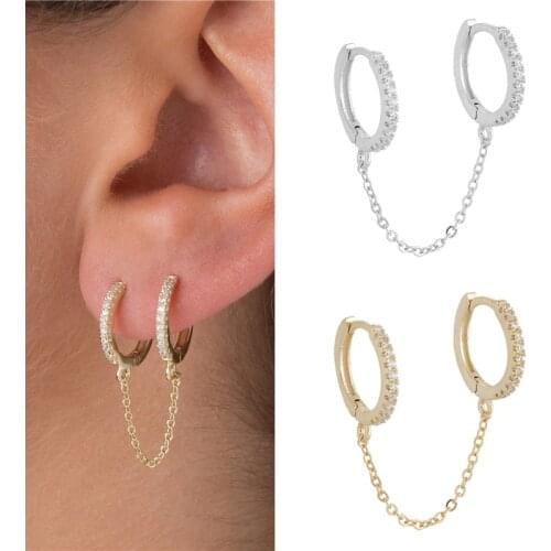 1pc Cute Female Small Zircon Stone Earrings 925 Sterling Silver Gold Clip Earrings For Women Vintage Minimalist Wedding Earrings