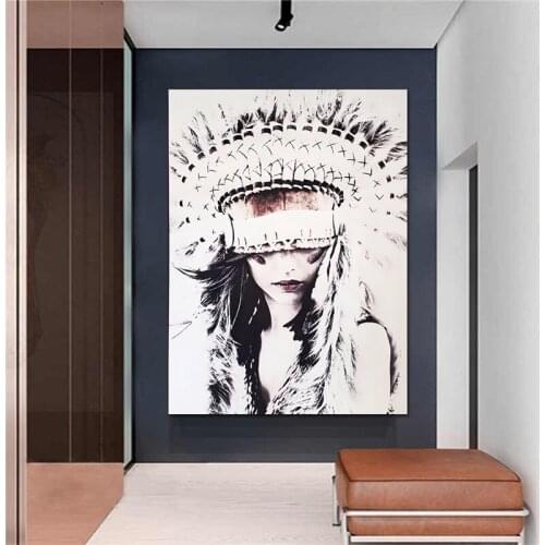 Impression Retro Art Canvas Painting Wall Poster and Prints Indian Style Pictures for Living Room Home Decor Quadros Wall Decor