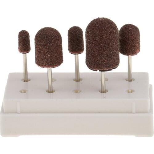 5PCS Manicure Abrasive Grinding Caps for Nail Corneal Removal