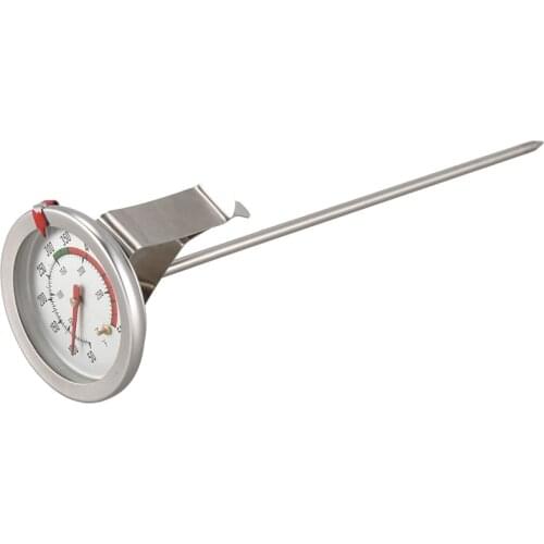Practical Handy 8 Inch Probe Deep Fry Meat Turkey Thermometer with 2 Inch Dial Stainless Steel for BBQ Grill Pot Pan Kettle 50