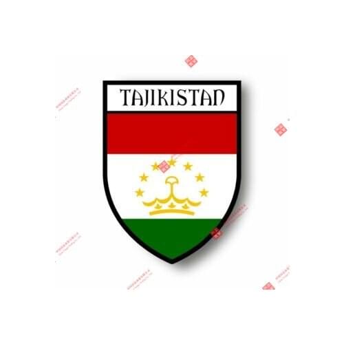 Hot Sell Personality Stickers Decal Souvenir Vinyl Car Shield City Flag World Crest Tajikistan Motorcycle Decals