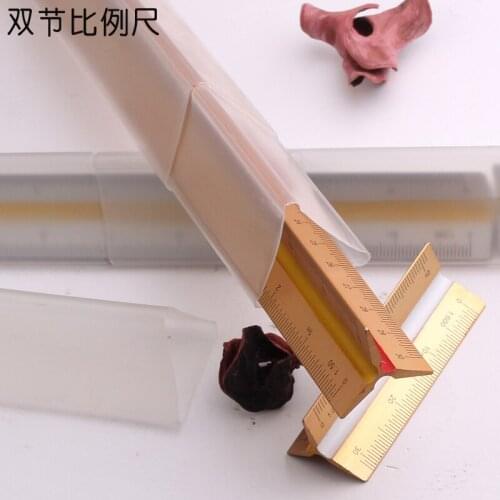 REDCIRCLE Architects Scale Ruler Aluminum Triangular Scale Precision Metal Building Design 1PCS