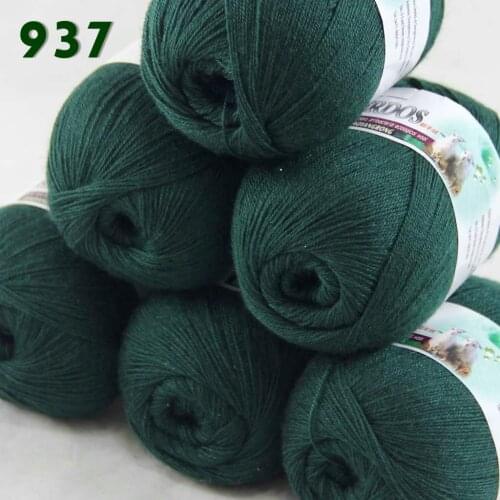 Lot of 6 Skeins Fine Lace Soft Wool Acrylic Cashmere Yarn Knittin Bramble Berry Hunter Green 238-937-6