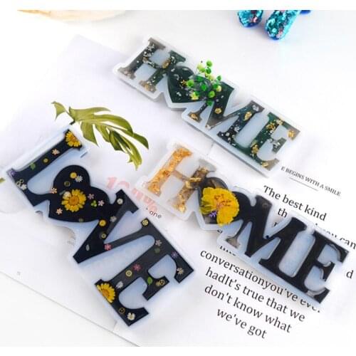 Love Home Family Silicone Mold Love Resin Mold Love Sign Word Mold Epoxy Resin Molds for DIY Table Decoration Art Crafts#201