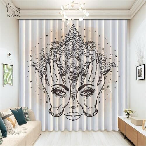 Mandala Boho Bohemian Vintage Floral Colorful Ethnic Classics Home Cafe Curtains For Kitchen Hotel Child Curtain Micro Shading