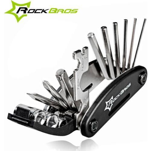 ROCKBROS 16 in 1 Multifunction Cycling Bicycle Repair Tool Kits Hex Spoke Cycling Screwdriver Tool MTB Mountain Bike Repair Tool