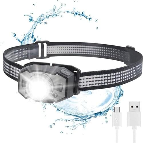 Riding Zoom Sensor Headlights USB Rechargeable Outdoor Night Fishing Waterproof Lamp Infrared Warning Light Camping LED Headlamp