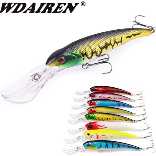 WDAIREN Big Minnow Fishing Lure Trolling Wobblers Tackle 16cm 28g Artificial Hard Bait Bass Pike Carp Floating Crankbaits Pesca