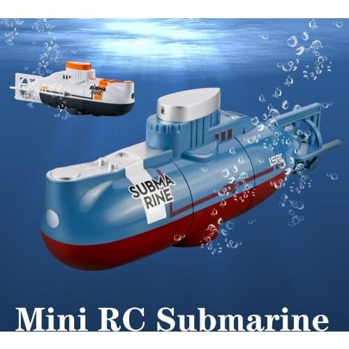 Mini RC Submarine 6CH Radio Control Submarine Hover Function Toy for Aquarium Fish Tank USB Rechargeable Kids Children Gift