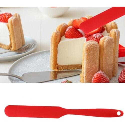 Cake Scraper with Hole Multi-use Silicone Anti-slid Handle Cream Spreader Butter Spatulas for Kitchen Cake Decorating Tools