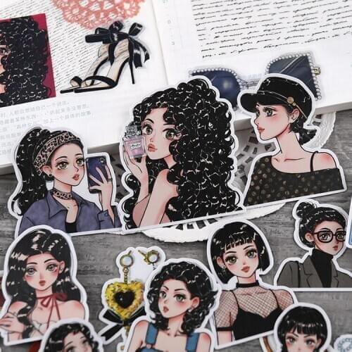 20pcs/25pcs Fashion girl Paper Stickers Crafts And Scrapbooking stickers book Decorative sticker DIY Stationery
