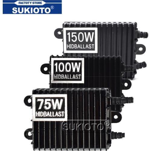 SUKIOTO 1PC AC 12V 75W 100W 150W HID Slim Ballast Reactor Car Styling Auto Headlight Electronic Ballast For HID Conversion Kit