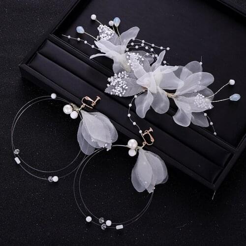 Trendy Princess Crystal Pearl Headband Bridal Headdress Flower Hair Jewelry Jewelry Wedding Hair Accessories Handmade Tiara