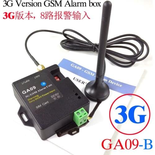 The 3G version of the GSM alarm with 8 alarm inputs can call the alarm host for SMS and phone calls