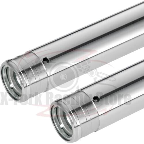 Front Fork Inner Tubes Pipes Bars 1 Silver Pair For Honda CBR500R 2016-2018 2017 51410-MJW-J01 41X645mm