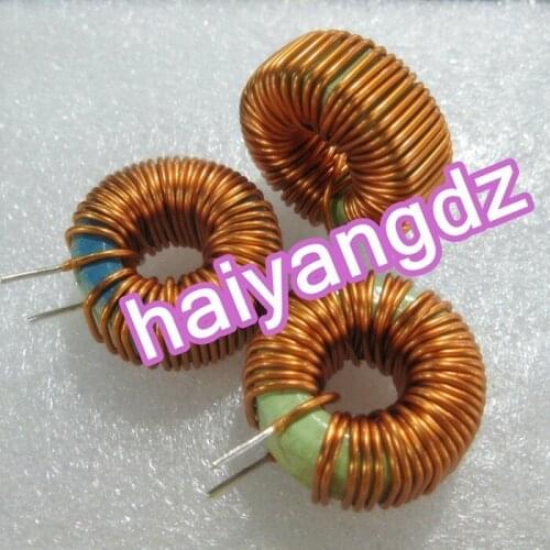 2pcs/27mm 250UH 9A 1.0 Line Annular inductance 10652 Blue green ring High current inductor