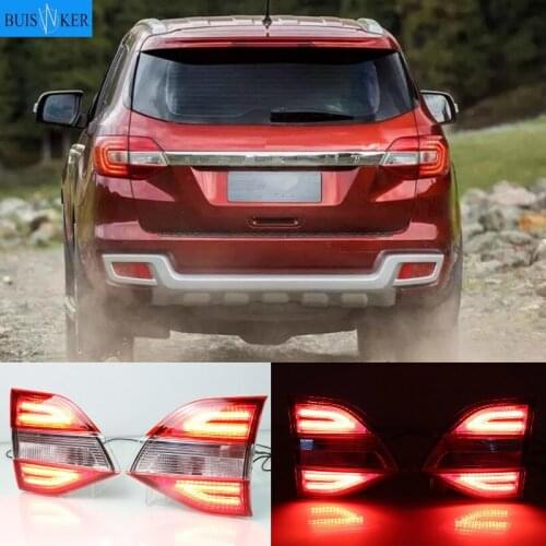 2PCS Multi-functions Car LED Rear Tail Lamp Reverse Light Brake Light Reflector For Ford Everest 2016 2017 2018