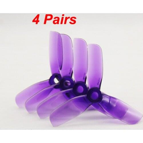 4Pairs 3 Inch 3-blade CW CCW Propeller Ducted Circle Machine HQ Paddle Cloud 149 for HQProp Duct-3 Cinewhoop RC Aircraft Parts