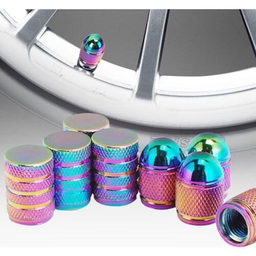 4pcs aluminum tire valve cover, Symphony aluminum alloy cover, tire cover valve hole stem design