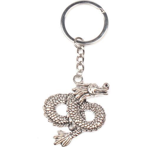 New Creative Keychain 45x38mm Dragon Pendant Key Ring Fashion Jewelry Men and Women Gifts Car Charm Bag Party Souvenir Key Chain