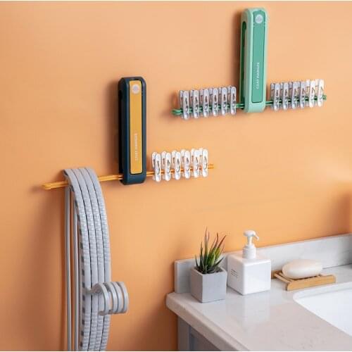 Household Cloth Hook Rack Multi Function Punch Free Holder Kitchen Bathroom Hanging Towel Sponge Hook Storage Accessories