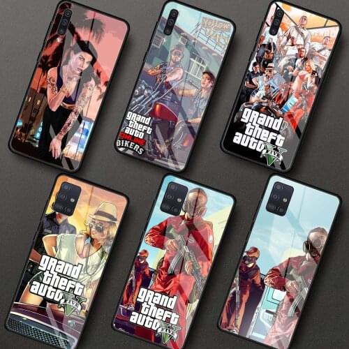 Gta 5 Grand Theft Auto V Cover for Samsung Galaxy A51 A50 A71 A70 A31 A21s A40 M31 M51 A41 A30 A10 A91 A52 A72 5G Glass Case