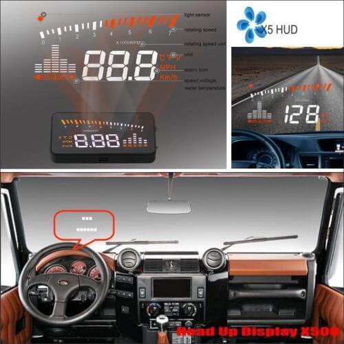 For Land Rover Defender/Discovery 2008-2019 Car OBD HUD Head Up Display Driving Screen Projector - Reflecting Windshield