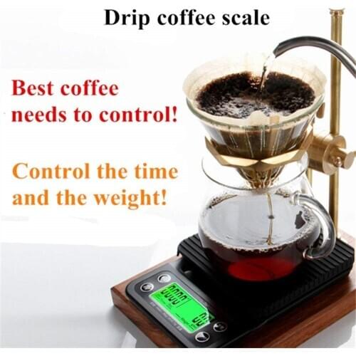 3kg 0.1g Coffee Scale Electronic Scale Kitchen Food Balance Cuisine Precision Digital Scale With Bowl Cook Tool