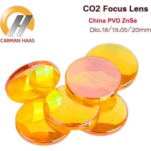 Promotional China ZnSe Focus Lens CO2 Laser Lens Dia.18 19.05 20mm FL38.1 50.8 63.5 75 100 127mm for Laser Engraving Cutting
