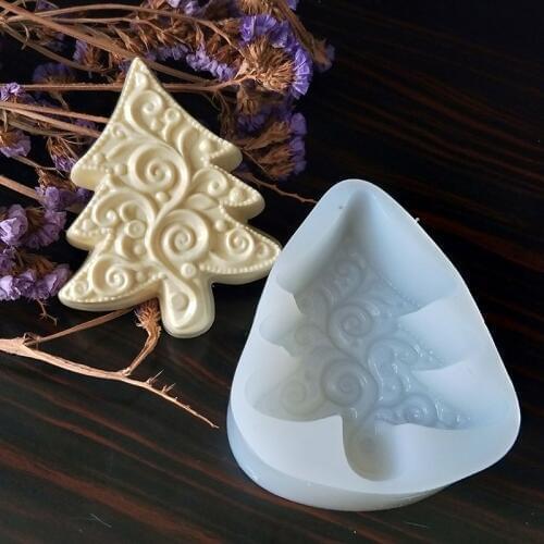 Christmas tree shape soap mold silicone mold for cake decorations DIY handmade silicone chocolate molds baking cake tools