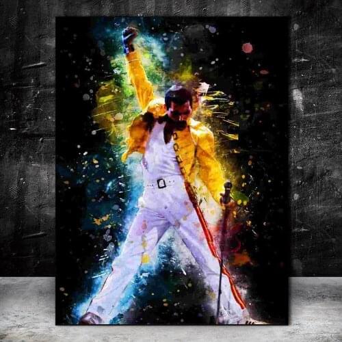 Freddie Mercury Watercolor Singer Posters Pictures Canvas Wall Art Decorative Print Home Decor Paintings Living Room Decoration