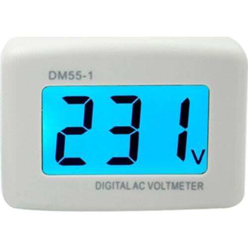 GTBL Dm55-1 Ac 80-300V Voltage Meter Eu Plug Volt Meter Electrical Instruments Lcd Digital Voltmeter Pen Testers 15% (Eu Plug)