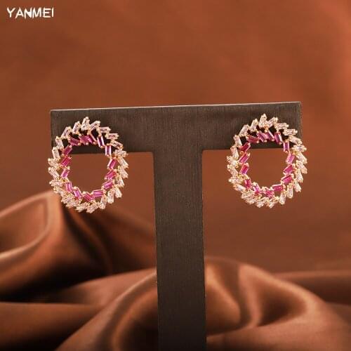 Retro Exquisite Handmade Colorful Earrings for Women Two-color Geometric Luxury Jewelry Casual Earrings Daily Wear Accessories