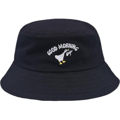 LDSLYJR 2021 chicken embroidery Bucket Hat Fisherman Hat outdoor travel hat Sun Cap Hats for child boy and girl 69