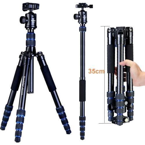 Manbily AZ310 Professional Portable Travel Camera Aluminum Tripod Monopod for Camera DV. Max Load 15kg