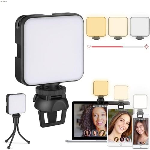 LED Streaming Lighting Kit with Clip for Laptop Video Conference Remote Working Selfie Ring Light Camera Kit with Clip