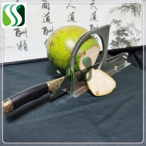 Stainless green coconut knife commercial peeled coconut bottom cutter fresh coconut cutting tools young coconut cutting machine