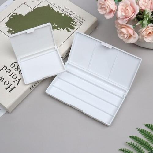 12/24Grid Watercolor Palette Empty Palette Painting Paint Tray for Acrylic Paint