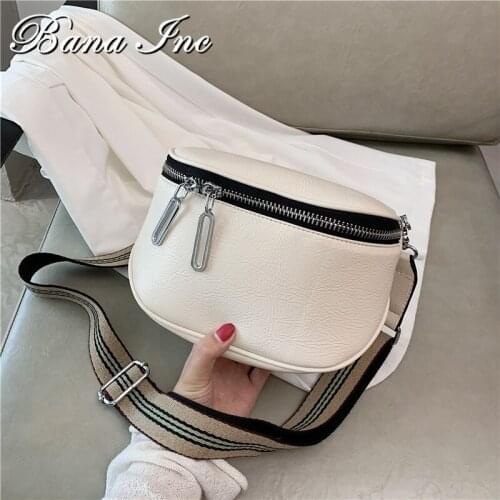 Bags For Women 2021 Casual Crossbody Bag Soft Leather Zipper Chest Pack Women Large Capacity Shoulder Bag Lady Travel Purse