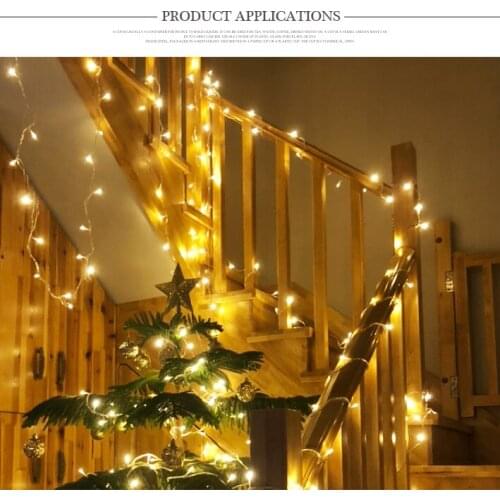 100V/220V LED Christmas Lights Outdoor Bedroom New Year Decoration Festoon Light Home Window Curtain String Lamp Garland