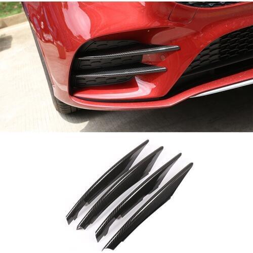 Carbon fiber ABS Styling For Mercedes Benz A Class W177 A180 A200 2019+ Car Front Fog Lamp Strips Trim Cover Sticker